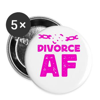 Happy Divorce Party Divorce Af - Lot de 5 grands badges (56 mm) - blanc - Devant