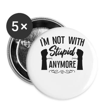 Happy Divorce Party I'm Not With - Buttons large 2.2''/56 mm (5-pack) - white - Front