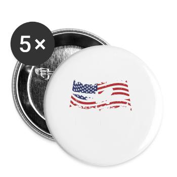 Flight Attendant Papa Stewardess Flight Attendant - Buttons large 2.2''/56 mm (5-pack) - white - Front