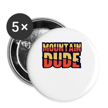 Mountain Mate, Mountain Guy, Guy and Nature Boy - Buttons large 2.2''/56 mm (5-pack) - white - Front