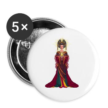 Japanische Göttin Amaterasu - Buttons groß 56 mm (5er Pack) - Weiß - Vorne