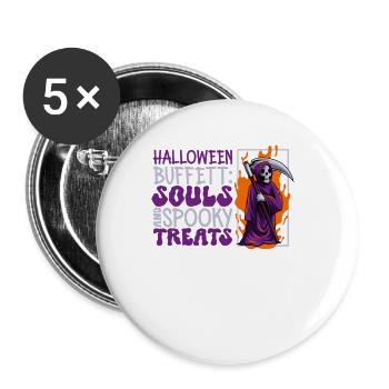 Funny Grim Reaper Lover Halloween Horror - Buttons large 2.2''/56 mm (5-pack) - white - Front