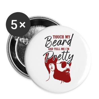 Beard Lover Bearded Man Ginger - Buttons large 2.2''/56 mm (5-pack) - white - Front