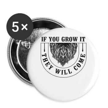 Beard Lover Bearded Man If You - Buttons large 2.2''/56 mm (5-pack) - white - Front