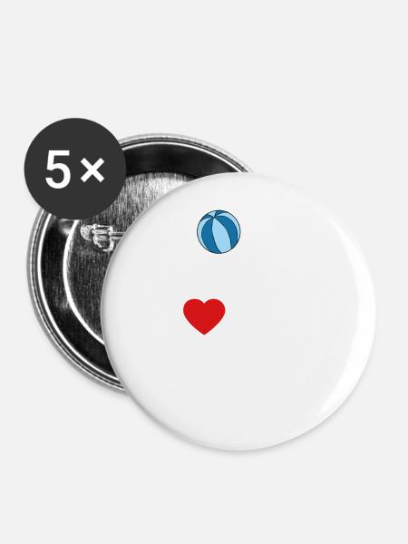 Au Pair Mädchen Kindergarten Nanny - Buttons groß 56 mm (5er Pack) - Weiß