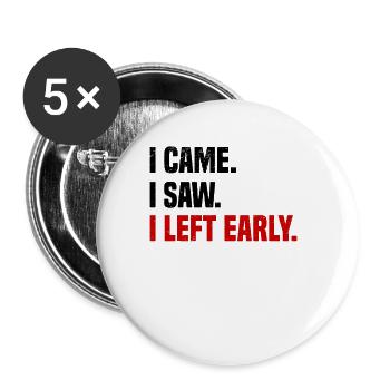 Misanthrope Antisocial Introvert - Buttons large 2.2''/56 mm (5-pack) - white - Front