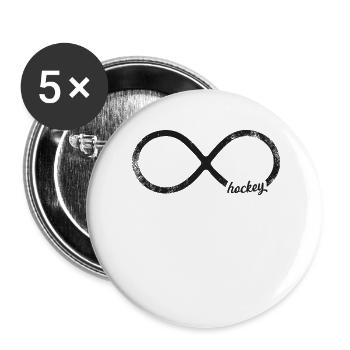 Field Hockey Infinite Hockey - Buttons groß 56 mm (5er Pack) - Weiß - Vorne