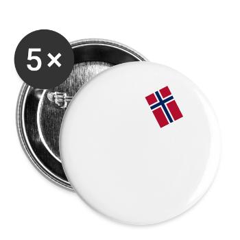 Norway - Buttons large 2.2''/56 mm (5-pack) - white - Front
