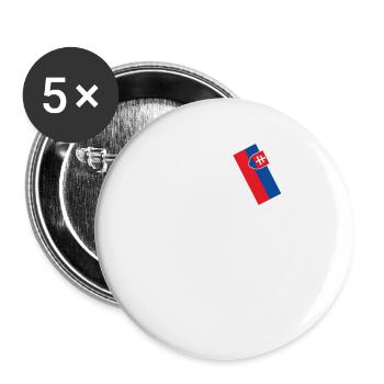 Slowakei Bigfoot - Buttons groß 56 mm (5er Pack) - Weiß - Vorne