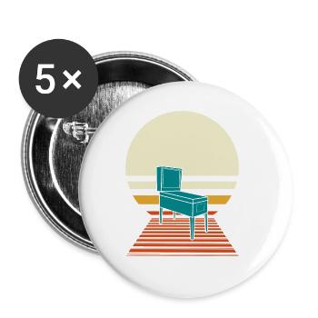 Pinball Maschine Flipper Maschine - Buttons groß 56 mm (5er Pack) - Weiß - Vorne