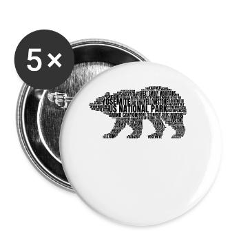 US -Nationalparks tragen Wandercampingplatzcamping - Buttons groß 56 mm (5er Pack) - Weiß - Vorne