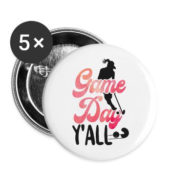 Field Hockey Game Day Y'All - Buttons large 2.2''/56 mm (5-pack) - white - Front