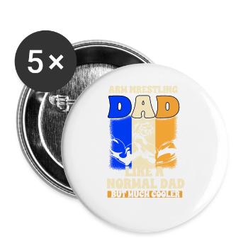 Arm wrestling - Buttons large 2.2''/56 mm (5-pack) - white - Front