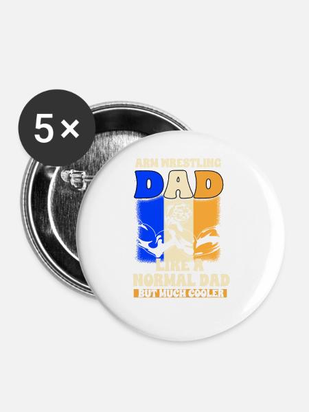 Armdrücken - Buttons groß 56 mm (5er Pack) - Weiß