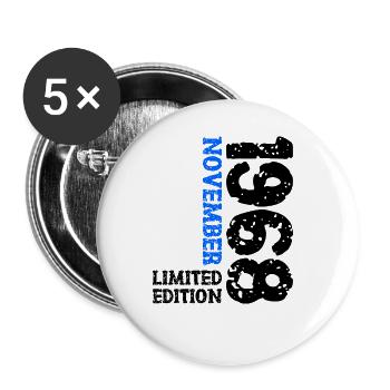 1968 novembre édition limitée 55e anniversaire décoration - Lot de 5 grands badges (56 mm) - blanc - Devant
