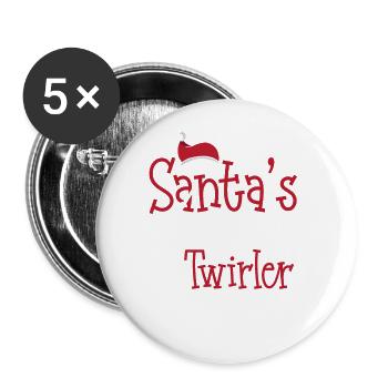 Baton Twirling Baton Twirler Gift - Buttons large 2.2''/56 mm (5-pack) - white - Front