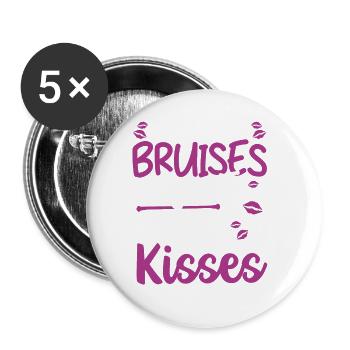 Baton Twirling Baton Twirler Gift - Buttons large 2.2''/56 mm (5-pack) - white - Front