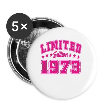 Édition limitée 1973 - Lot de 5 grands badges (56 mm) - blanc - Devant