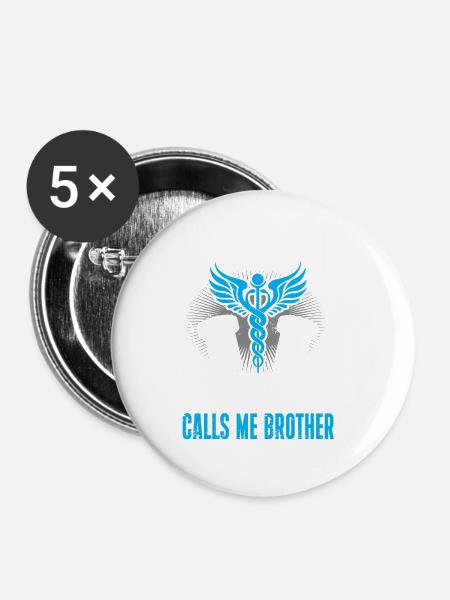 Apotheker Geschenk Apotheke - Buttons groß 56 mm (5er Pack) - Weiß