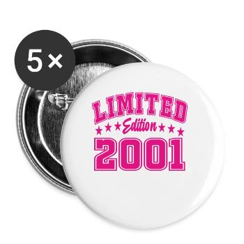 Limited Edition 2001 - Buttons groß 56 mm (5er Pack) - Weiß - Vorne