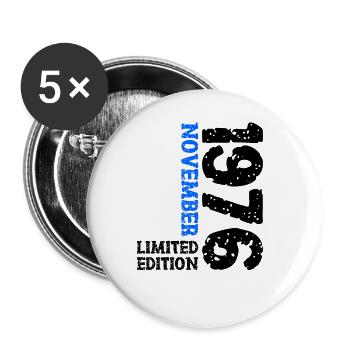 1976 novembre édition limitée 47e anniversaire décoration - Lot de 5 grands badges (56 mm) - blanc - Devant