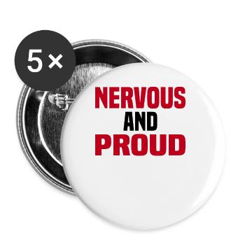 Misanthrope Antisocial Introvert - Buttons large 2.2''/56 mm (5-pack) - white - Front