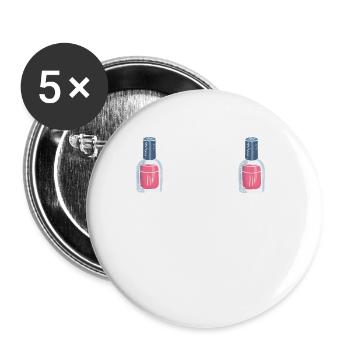 Nageltechniker Nagelstudio Nail Tech - Buttons groß 56 mm (5er Pack) - Weiß - Vorne