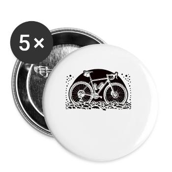 Gravel Bike - Buttons large 2.2''/56 mm (5-pack) - white - Front