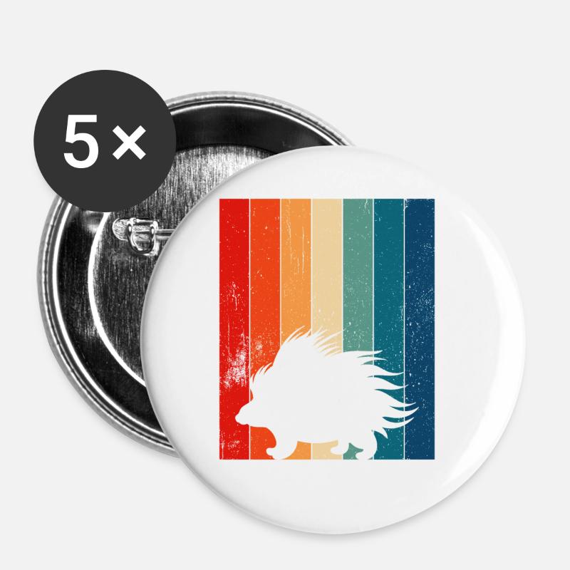 Cute Porcupine Funny - Buttons large 2.2''/56 mm (5-pack) - white