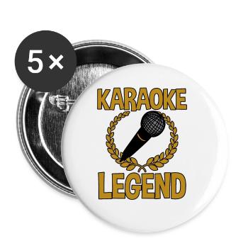 Karaoke Legend 2 - Buttons large 2.2''/56 mm (5-pack) - white - Front