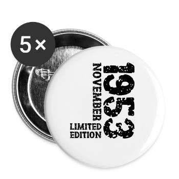 1953 novembre Limited Edition 70e anniversaire décoration - Lot de 5 grands badges (56 mm) - blanc - Devant