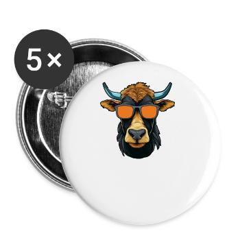 Lunettes de soleil Papa Maman - Devon - Lot de 5 grands badges (56 mm) - blanc - Devant
