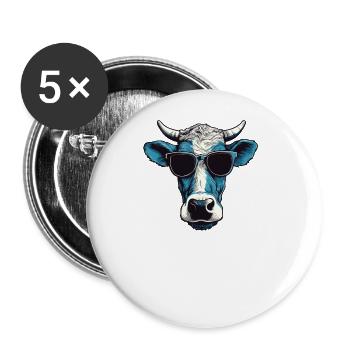 Papa Mama Sonnenbrille - Hereford - Buttons groß 56 mm (5er Pack) - Weiß - Vorne