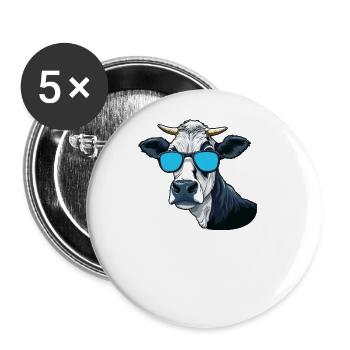 Daddy Mom Sunglasses - Holstein - Buttons large 2.2''/56 mm (5-pack) - white - Front