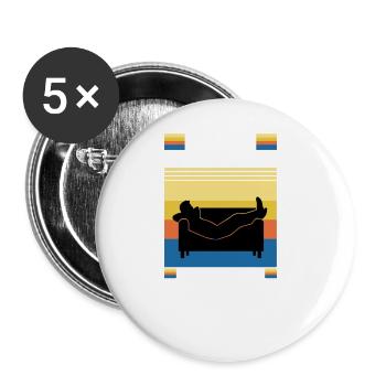 Im no weatherman but you can expect a few inches - Buttons large 2.2''/56 mm (5-pack) - white - Front