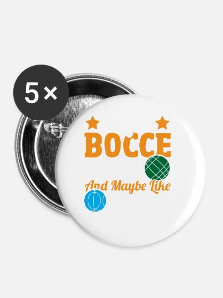 Boccia - Buttons groß 56 mm (5er Pack) - Weiß