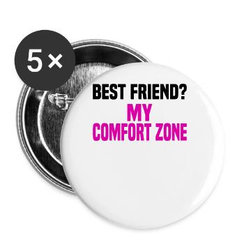 Misanthrope Antisocial Introvert - Buttons large 2.2''/56 mm (5-pack) - white - Front