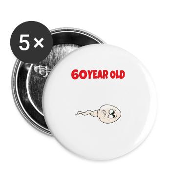 Spermie Hier Ist Ein Altes Bild Von Mir - Buttons groß 56 mm (5er Pack) - Weiß - Vorne