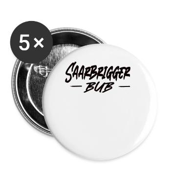 Saarbrigger Bub Saarland Saarländisch Dialekt Saar - Buttons groß 56 mm (5er Pack) - Weiß - Vorne