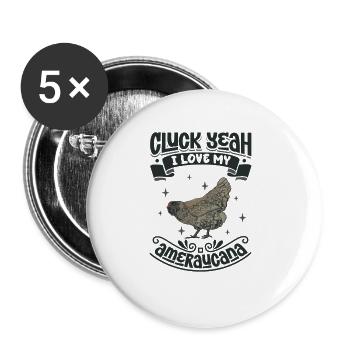 J’adore mon Ameraucana - Lot de 5 grands badges (56 mm) - blanc - Devant