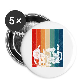 Aquaristik Fischzucht Aquarianer - Buttons groß 56 mm (5er Pack) - Weiß - Vorne