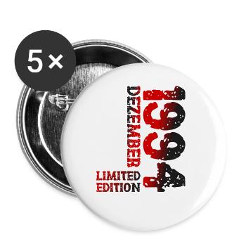 1994 Dezember Limited Edition 29. Geburtstag Deko - Buttons groß 56 mm (5er Pack) - Weiß - Vorne