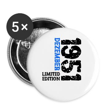 1951 December Limited Edition 72nd Birthday Decoration - Buttons large 2.2''/56 mm (5-pack) - white - Front