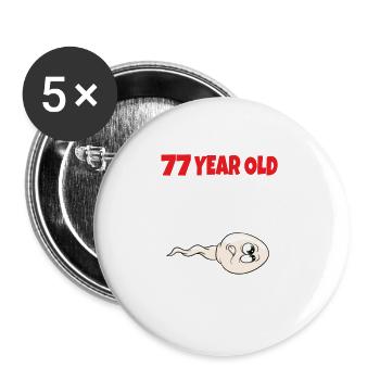 Spermie Hier Ist Ein Altes Bild Von Mir - Buttons groß 56 mm (5er Pack) - Weiß - Vorne