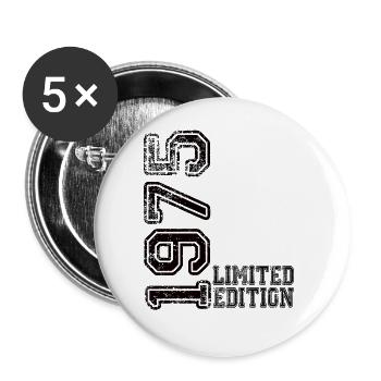 Édition limitée 1975 - Lot de 5 grands badges (56 mm) - blanc - Devant