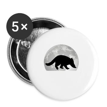 Coati Moon Coati - Lot de 5 grands badges (56 mm) - blanc - Devant