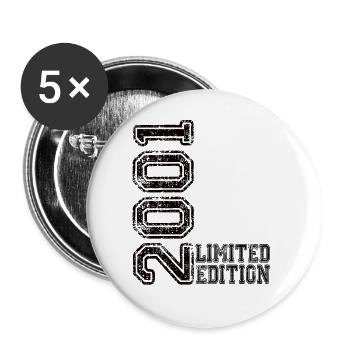 Limited Edition 2001 - Buttons groß 56 mm (5er Pack) - Weiß - Vorne
