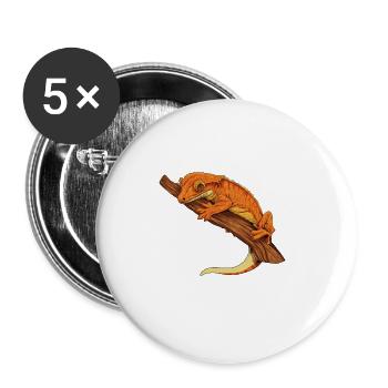 Drawing - Kronengecko - Buttons large 2.2''/56 mm (5-pack) - white - Front