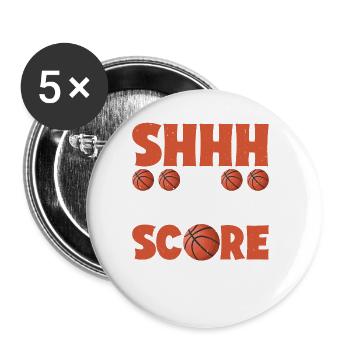 Shhh, I'm Keeping Score 9 - Buttons large 2.2''/56 mm (5-pack) - white - Front