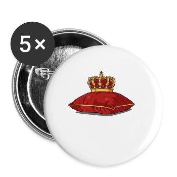 Royal Ornate Crown - Royalcore - Buttons large 2.2''/56 mm (5-pack) - white - Front
